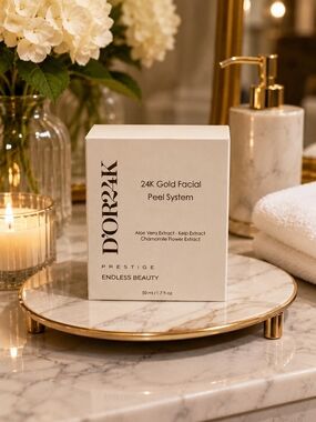D'ORZA 24K Gold Facial Peel System - White & Gold Box